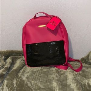 Juicy couture pink and black sequins backpack